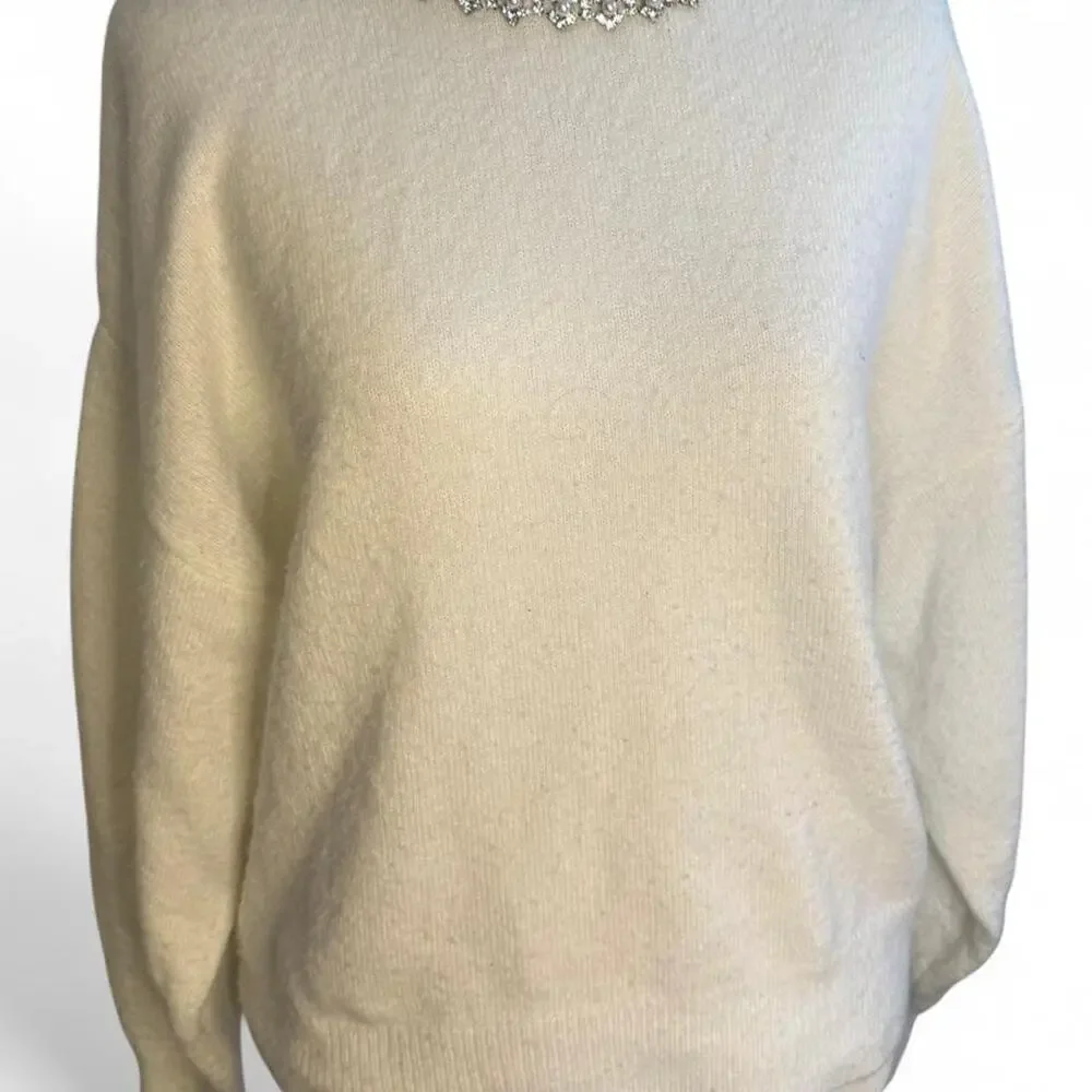 H&M Conscious Collection Sweater with Chunky Necklace Detail.